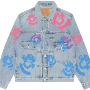 Denim Tears Bstroy Tears Light Wash Denim Trucker Jacket