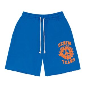 Denim Tears University Sweat Shorts Blue