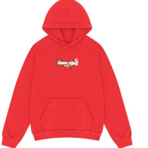 DENIM TERAS Embroidered Logo Hoodie Red