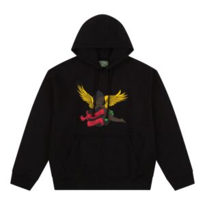 DENIM TEARS Embroidered Logo Hoodie black