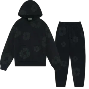 Denim Tears Mono Cotton Wreath Tracksuit Black