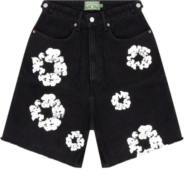 Denim Tears The Cotton Wreath Jean Short Black